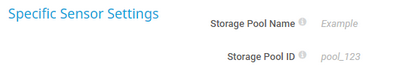 Specific Sensor Settings Specific Sensor Settings